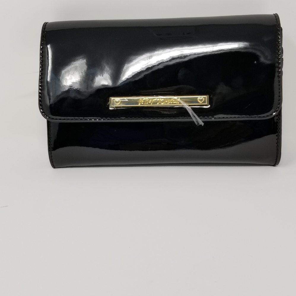 Betsey Johnson Patent Leather Clutch/Shoulder Bag